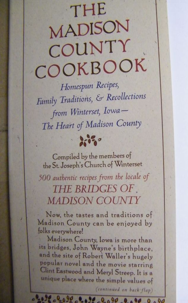 Bridges Of Madison County Novel & Cook Book Set..First Printing..New Condition Bridges Of Madison County Novel & Cook Book Set..First Printing..New Condition