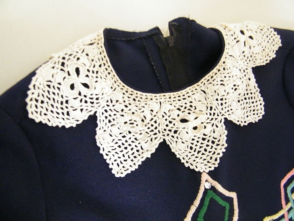 Vintage Traditional IRISH SOLO Dance Dress Costume..Navy Gabardine..Celtic Embroidery..Girl's Size 12? Vintage Traditional IRISH SOLO Dance Dress Costume..Navy Gabardine..Celtic Embroidery..Girl's Size 12?