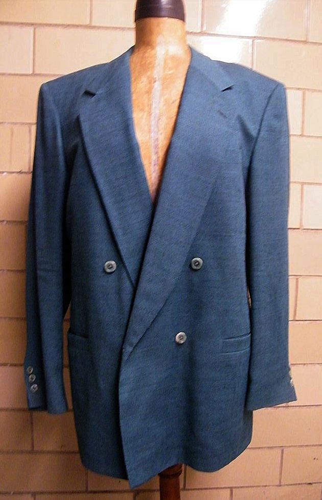 JHANE BARNES Men's Wool Jacket In Teal..Neiman Marcus Label..Size 42L.. Excellent Condition JHANE BARNES Men's Wool Jacket In Teal..Neiman Marcus Label..Size 42L.. Excellent Condition