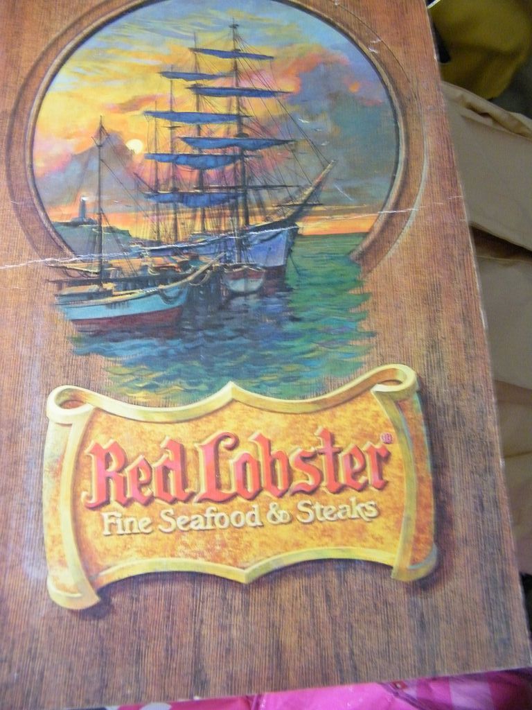 Vintage RED LOBSTER Menu...Dinner Menu...1978 Vintage RED LOBSTER Menu...Dinner Menu...1978