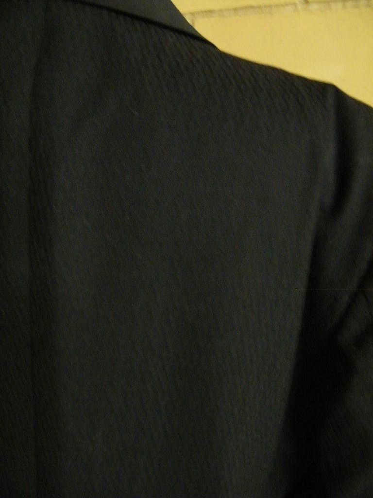 Pierre Cardin Men's Tuxedo Jacket..Black..Unique Diamond Dobby Weave..Shawl Satin Collar..1960's-70's..Size 48L Pierre Cardin Men's Tuxedo Jacket..Black..Unique Diamond Dobby Weave..Shawl Satin Collar..1960's-70's..Size 48L