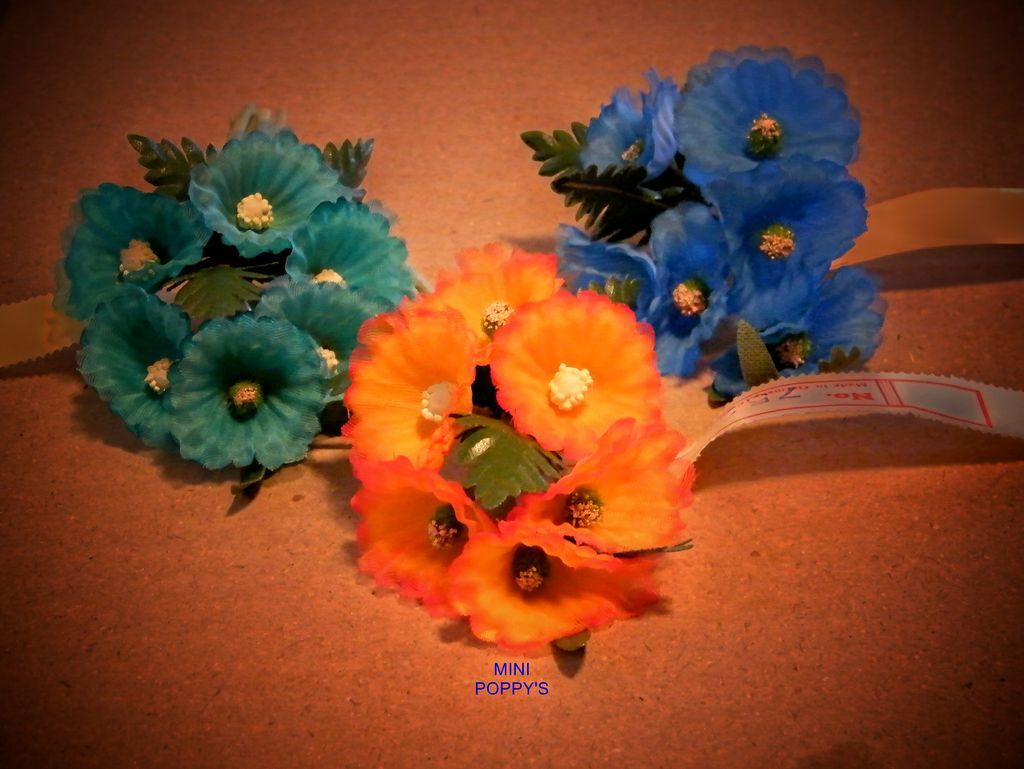 Vintage Mini Poppy..Made In Germany EAST...Millinery Flower...3 Colors...9 Availablr Vintage Mini Poppy..Made In Germany EAST...Millinery Flower...3 Colors...9 Availablr