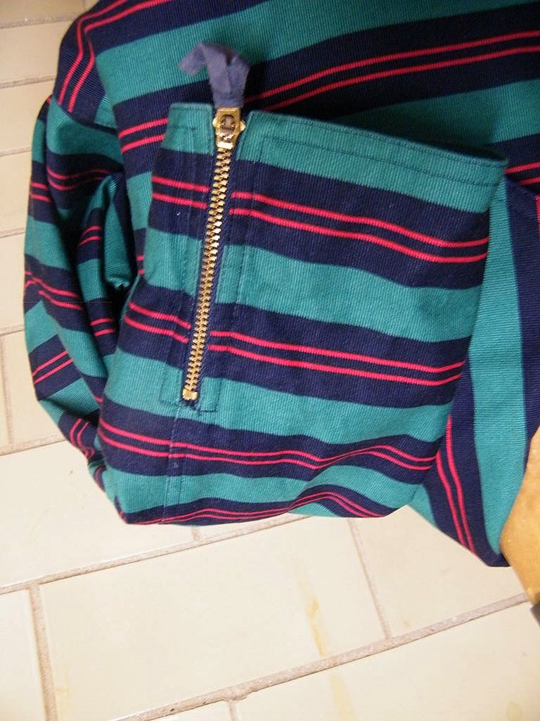 1960's MOD Pants Suit..Bright Green / Navy Horizontal Stripe..Faille 1960's MOD Pants Suit..Bright Green / Navy Horizontal Stripe..Faille