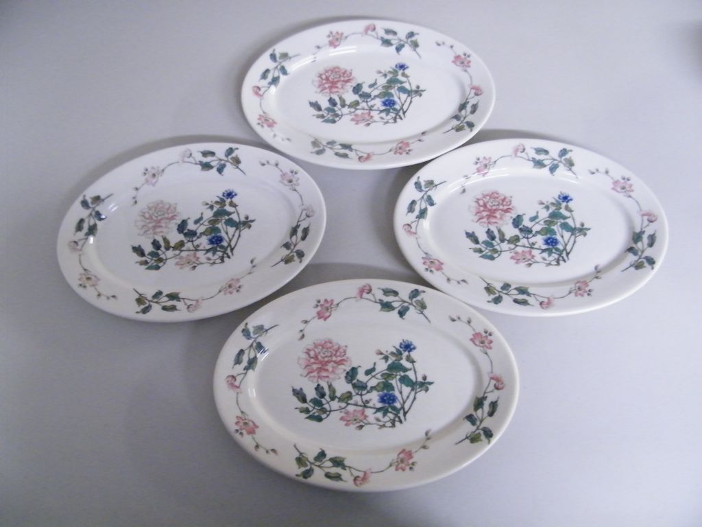 Syracuse China Large Oval Dinner Platter Or Serving Dish..Peony Design...11.5"X8"..Set Of 4 Syracuse China Large Oval Dinner Platter Or Serving Dish..Peony Design...11.5"X8"..Set Of 4