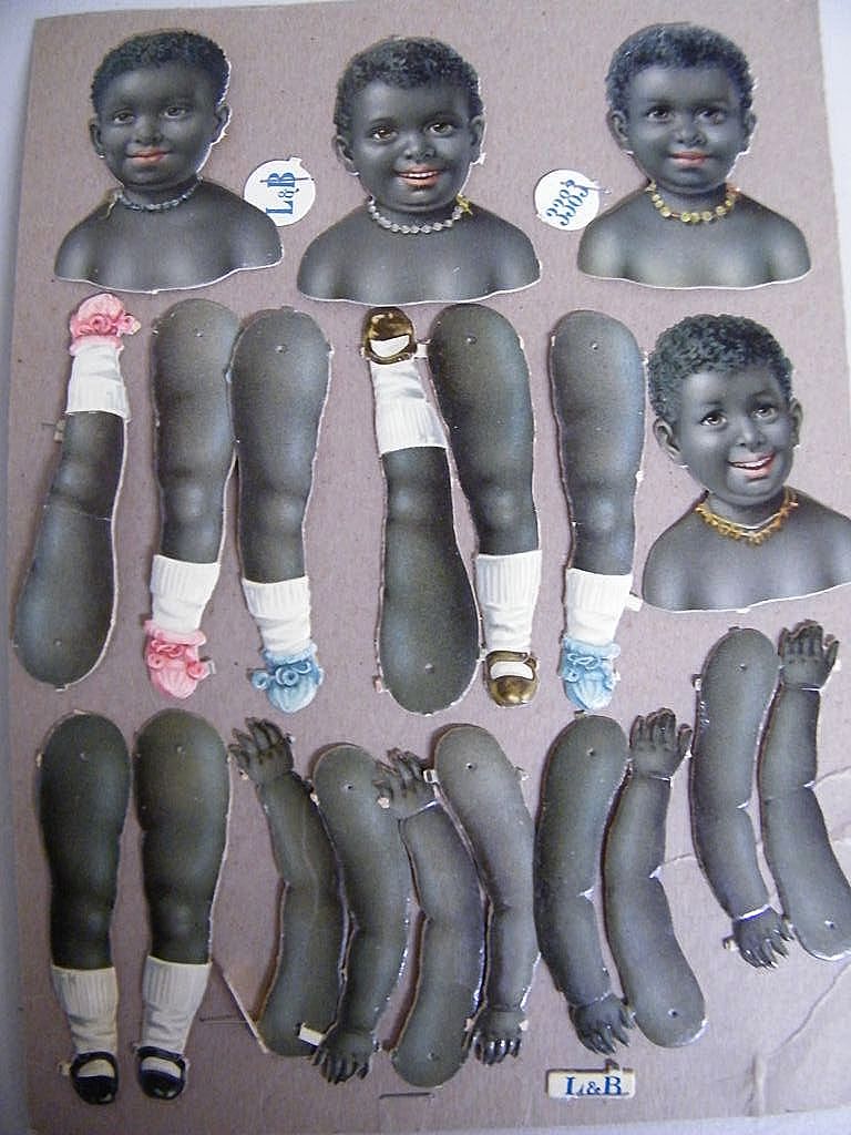 BLACK BABY Victorian Paper Puppets..Assortment of 6..New Condition! BLACK BABY Victorian Paper Puppets..Assortment of 6..New Condition!