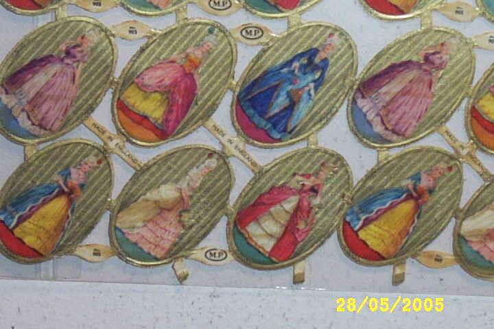 Vintage Dye-Cut Scraps Assorted Victorian Ladies M.P. England...Full Sheet Vintage Dye-Cut Scraps Assorted Victorian Ladies M.P. England...Full Sheet