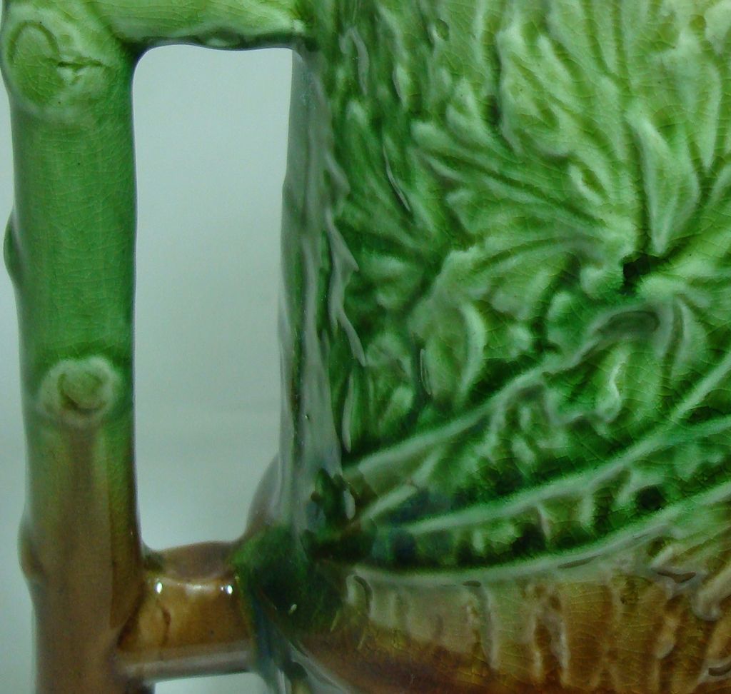English Oak Leaf & Acorn Majolica Pitcher – Circa: Mid to Late 1800's English Oak Leaf & Acorn Majolica Pitcher – Circa: Mid to Late 1800's
