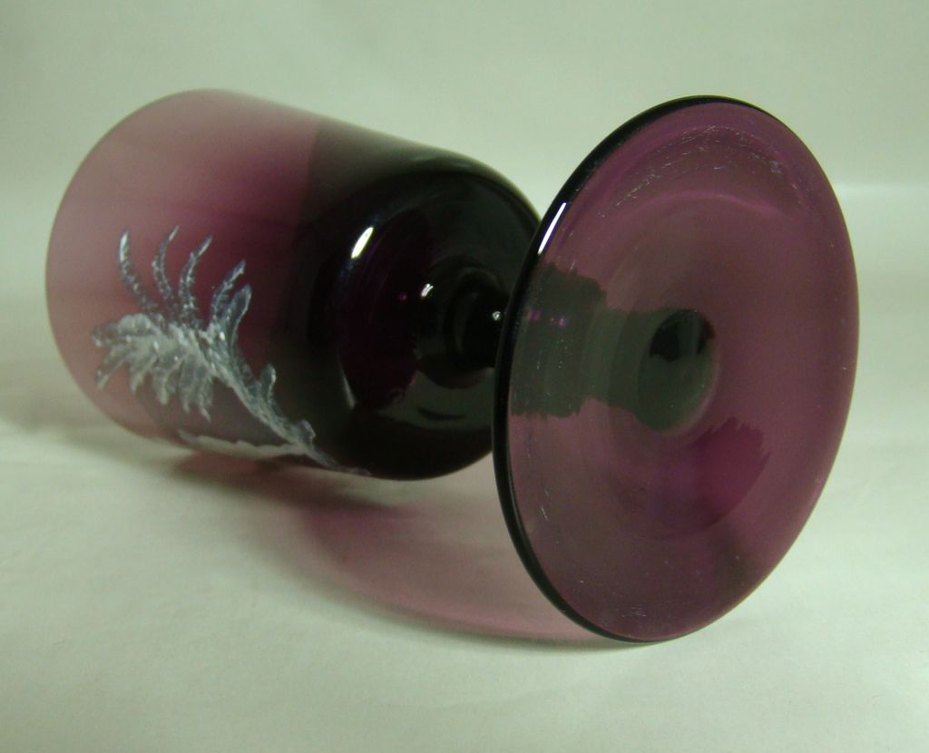 Mary Gregory Amethyst Wine Glass – Boy at Play Mary Gregory Amethyst Wine Glass – Boy at Play