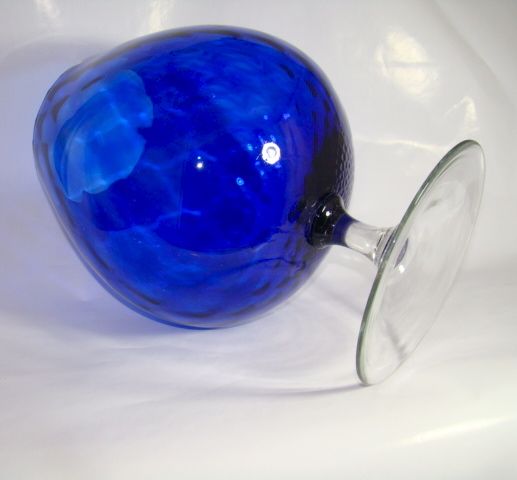 Giant Italian Art Glass Cobalt Blue Snifter Vase – Circa: Mid 1900's Giant Italian Art Glass Cobalt Blue Snifter Vase – Circa: Mid 1900's