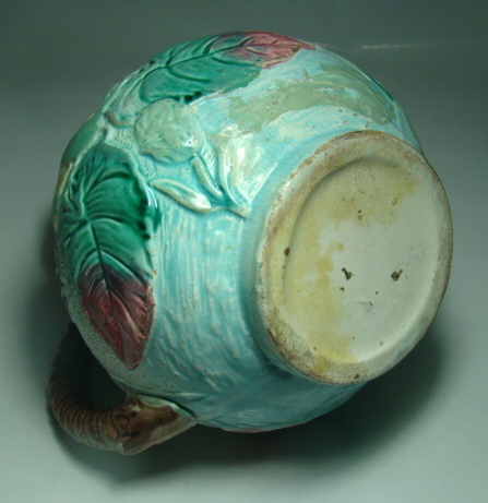 Water Lily Majolica Pitcher Circa: Late 1800's Water Lily Majolica Pitcher Circa: Late 1800's