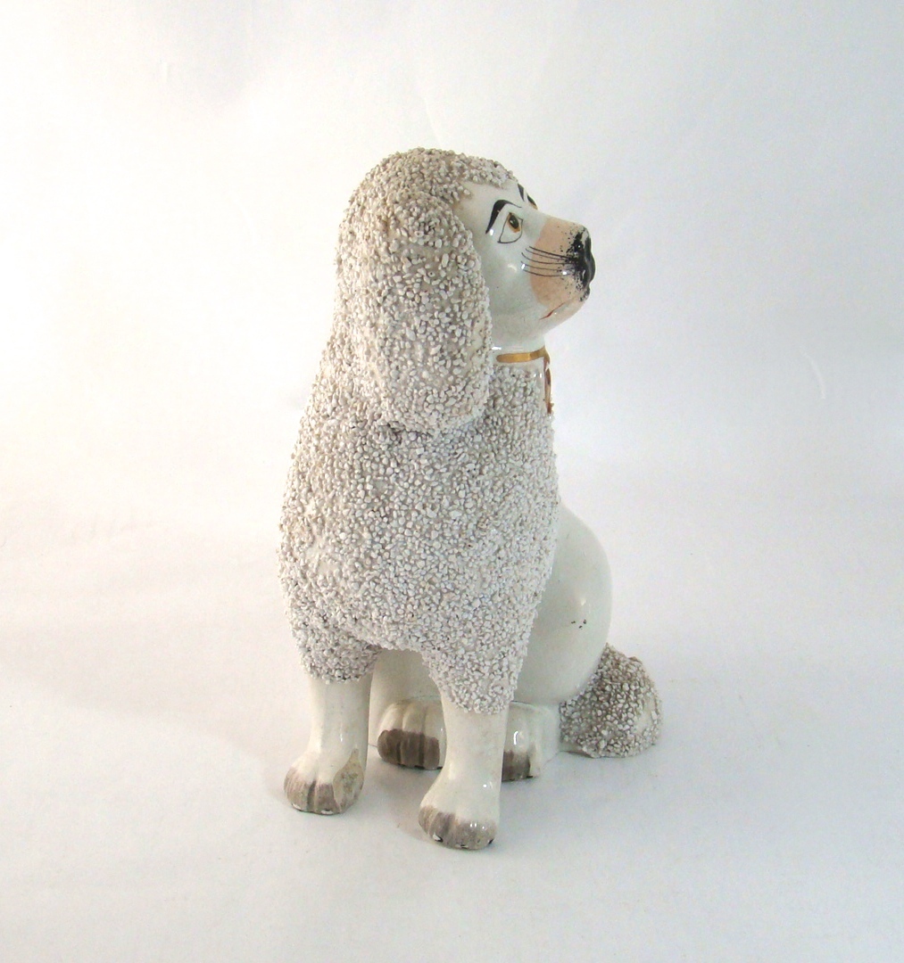 Antique Staffordshire Poodle – Late 1800's Antique Staffordshire Poodle – Late 1800's