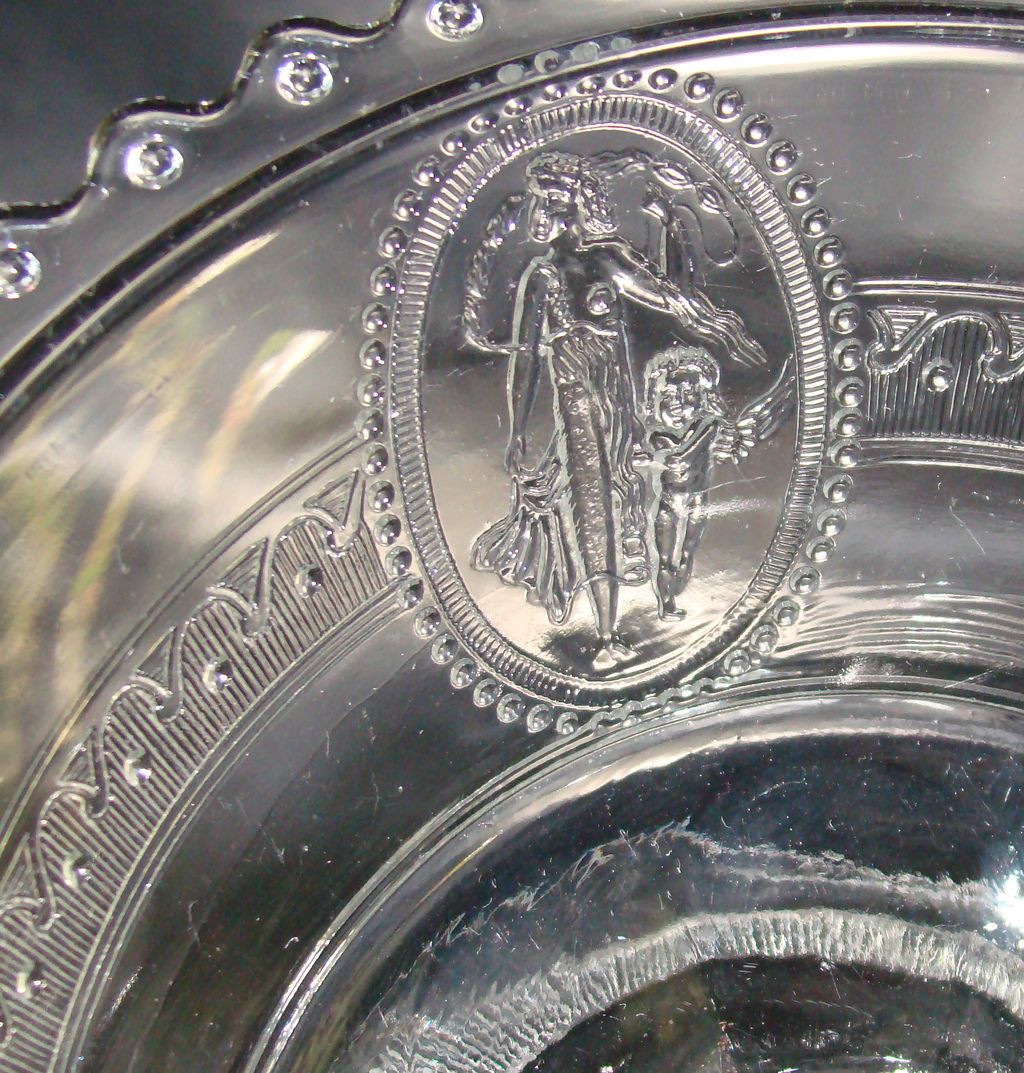 Early American Pattern Flint Glass Compote - Minerva/Cupid & Venus Pattern Early American Pattern Flint Glass Compote - Minerva/Cupid & Venus Pattern
