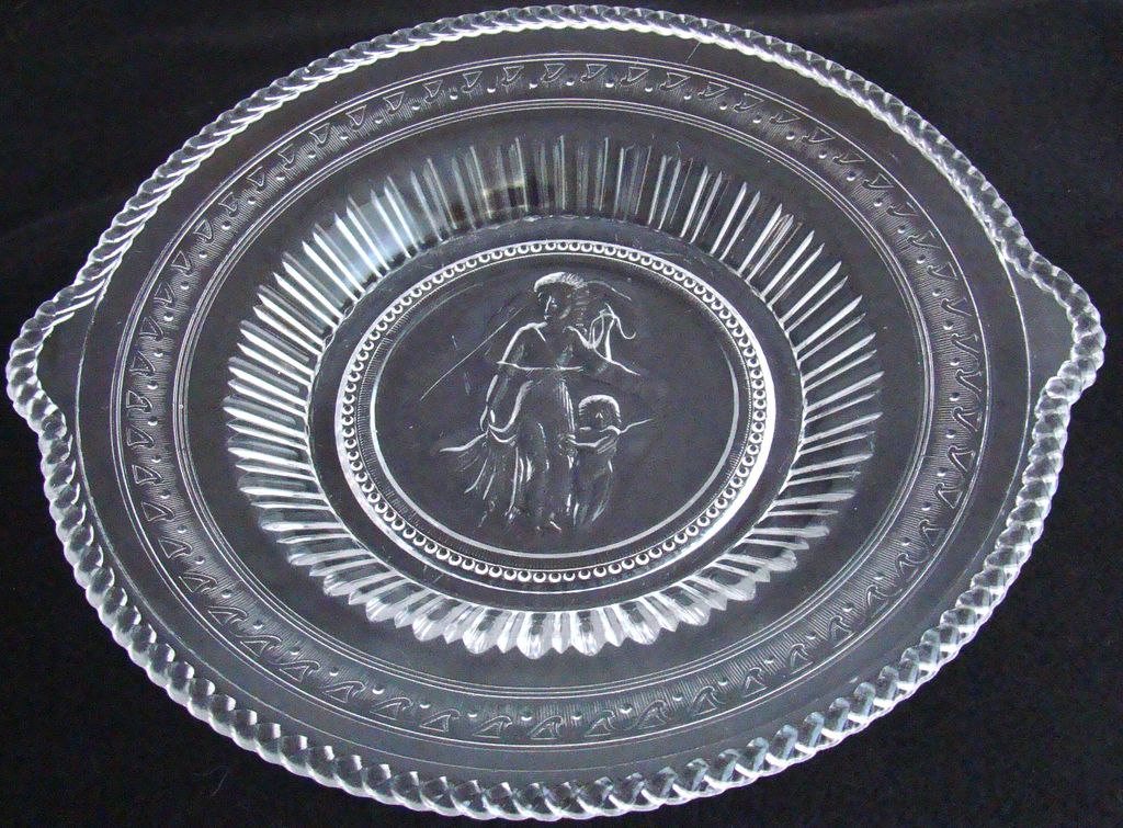 Early American Pattern Glass Serving Plate - Minerva/Cupid & Venus Pattern Early American Pattern Glass Serving Plate - Minerva/Cupid & Venus Pattern
