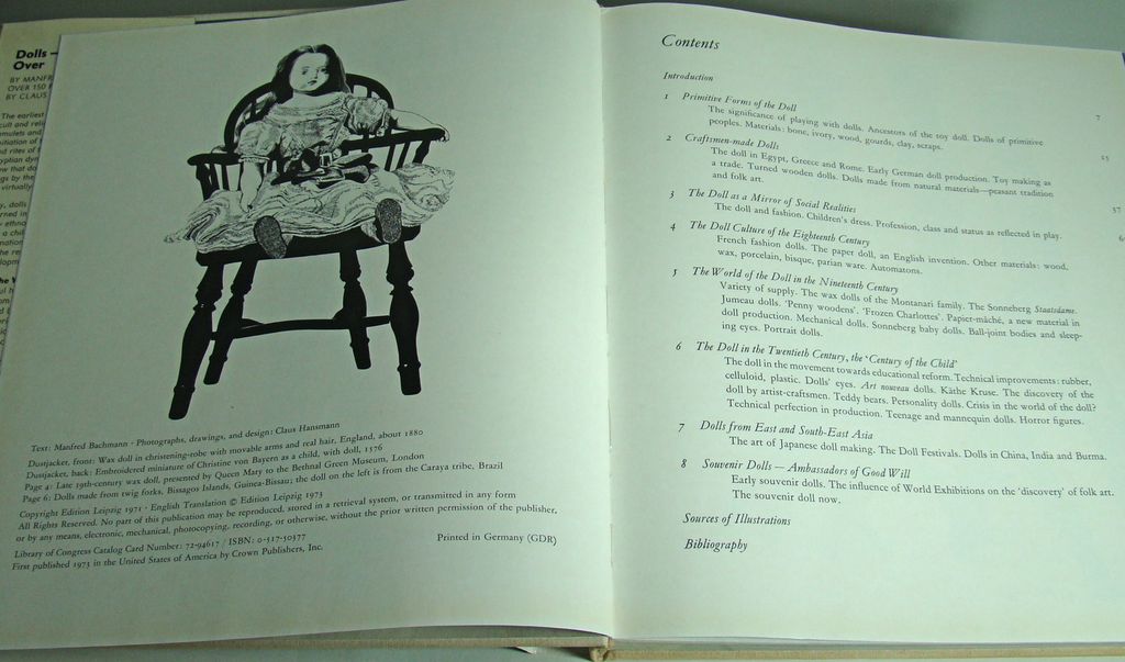 "Dolls The Wide World Over – an historical account" by Manfred Bachmann and Claus Hansmann. "Dolls The Wide World Over – an historical account" by Manfred Bachmann and Claus Hansmann.