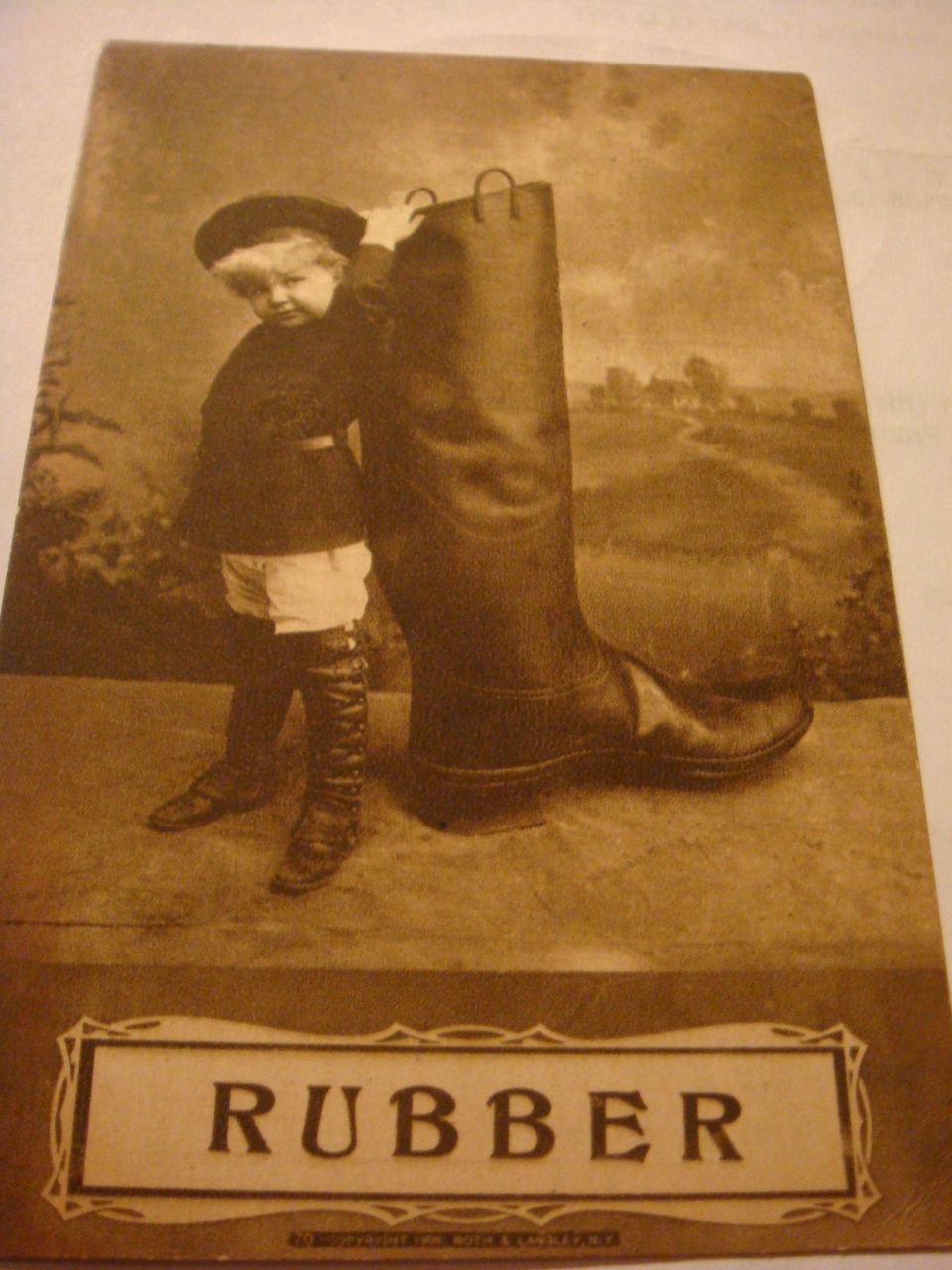 1909 Photo Postcard Adorable Child High Top Boots, Coat Hat 'RUBBER' Boot C1909 Roth Langley, NY 1909 Photo Postcard Adorable Child High Top Boots, Coat Hat 'RUBBER' Boot C1909 Roth Langley, NY