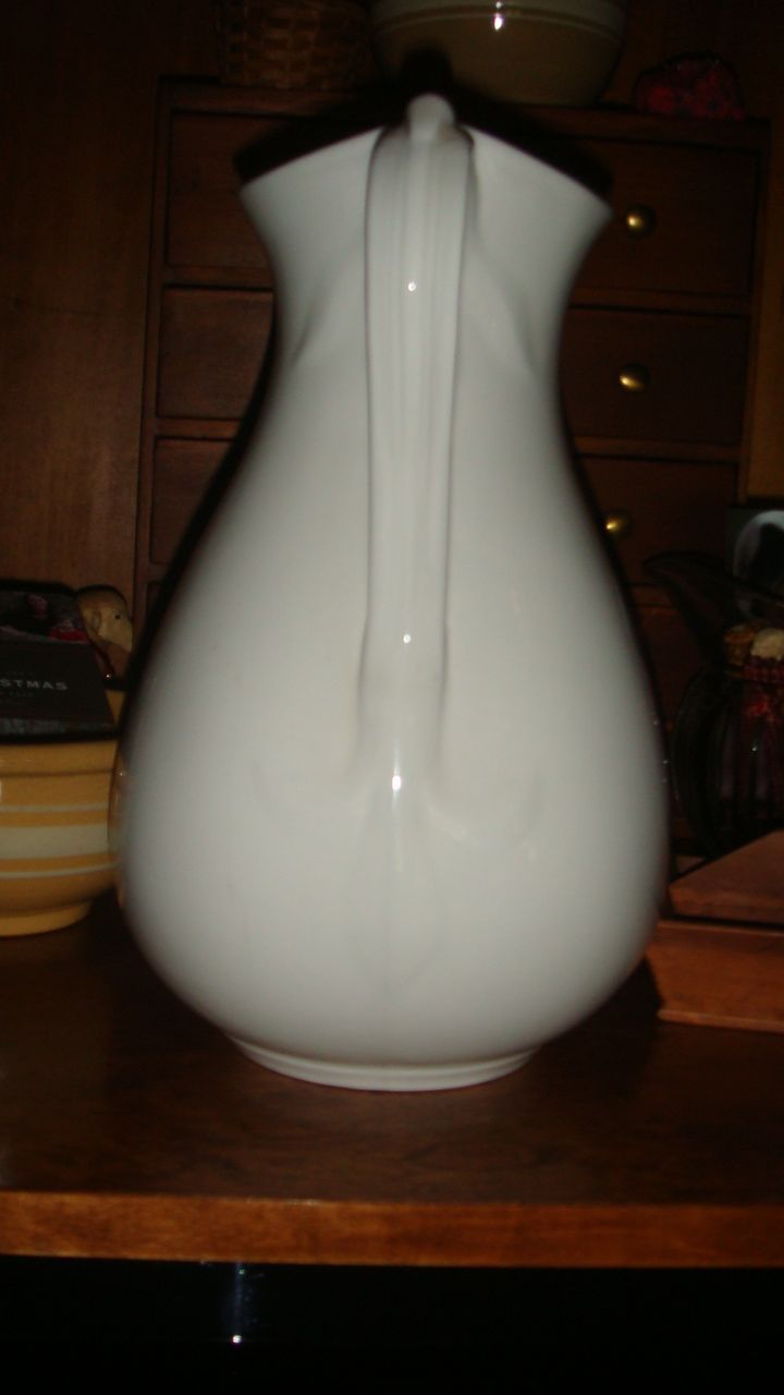 Late 1800's Edward Clarke Tunstall English White Ironstone Tall Pitcher Gorgeous Late 1800's Edward Clarke Tunstall English White Ironstone Tall Pitcher Gorgeous