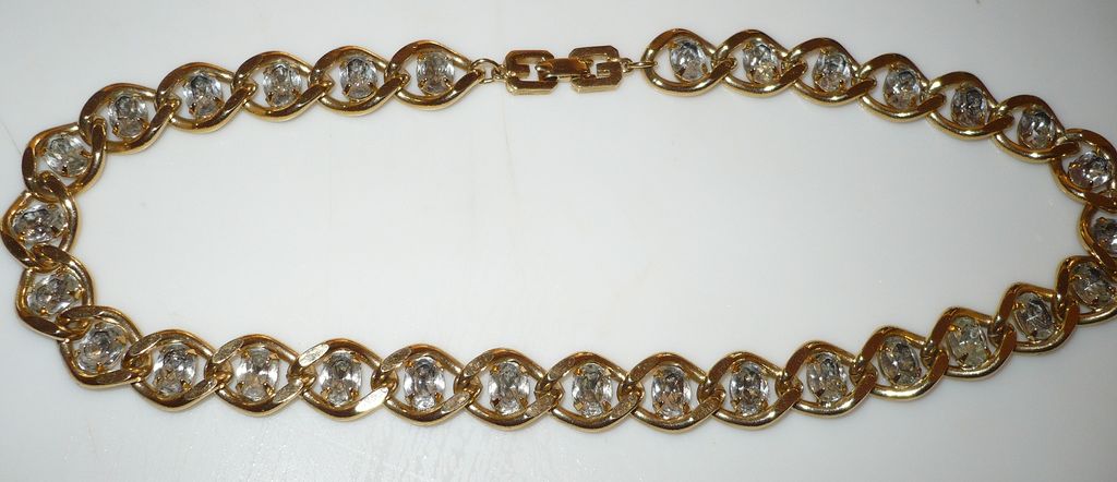 Givenchy Goldtone & Rhinestone Necklace Givenchy Goldtone & Rhinestone Necklace