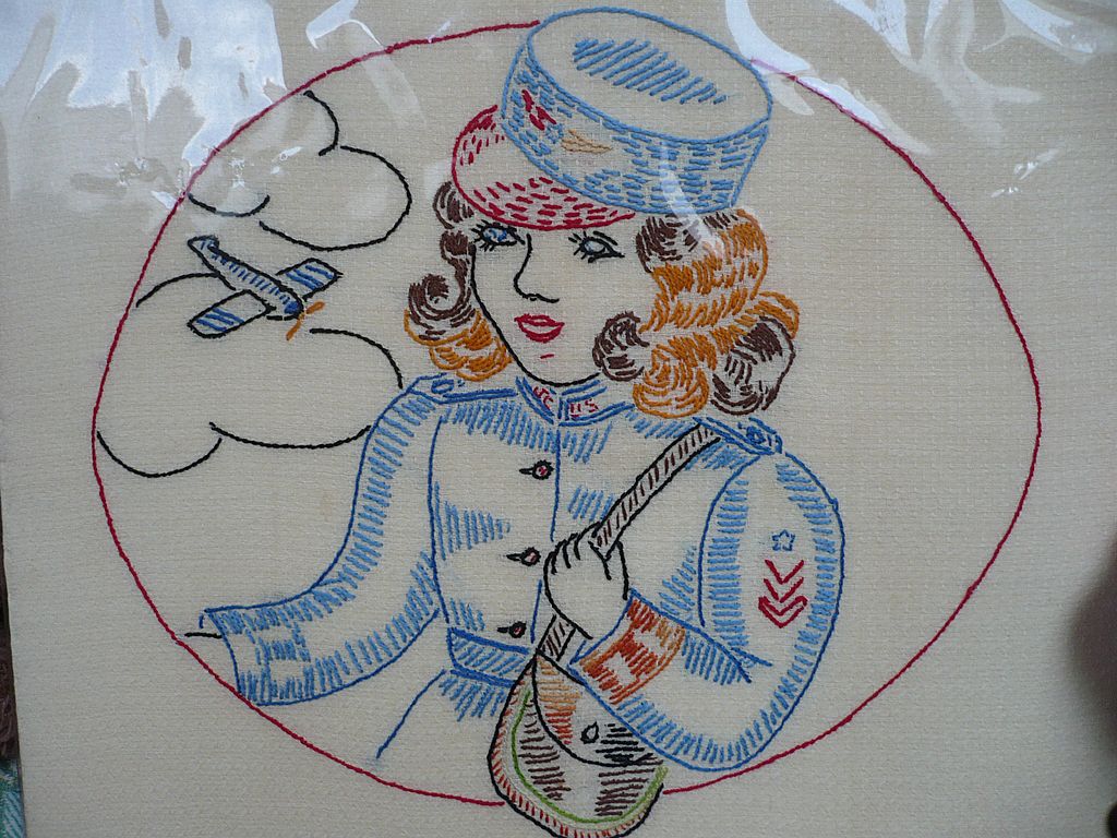 Embroidered Military Woman Embroidered Military Woman