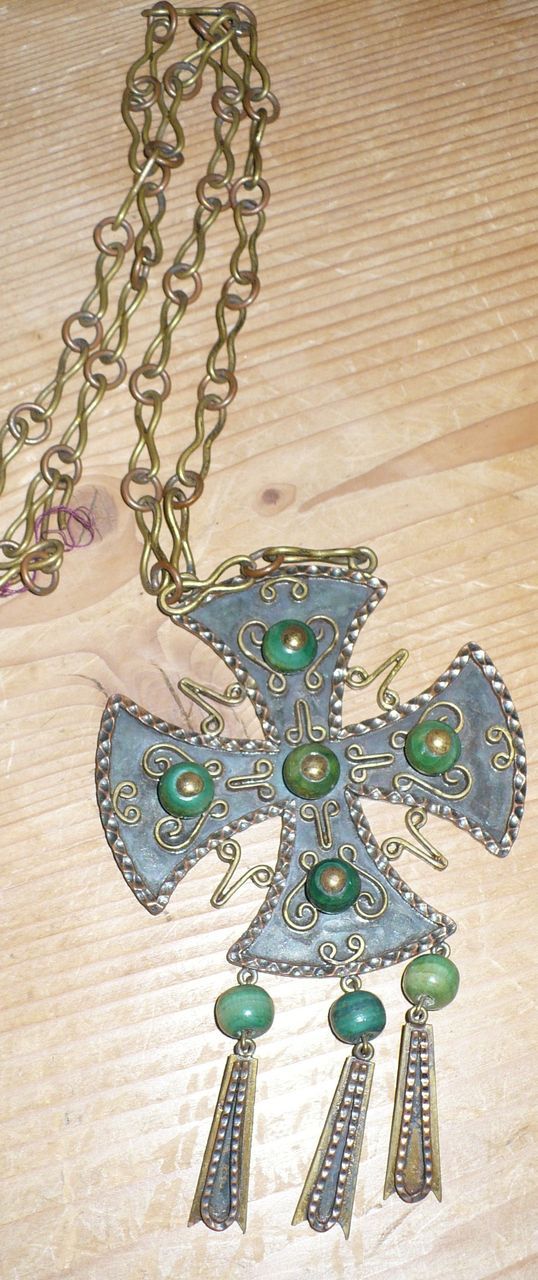 Maya Mexico Copper Pendant on Chain Maya Mexico Copper Pendant on Chain