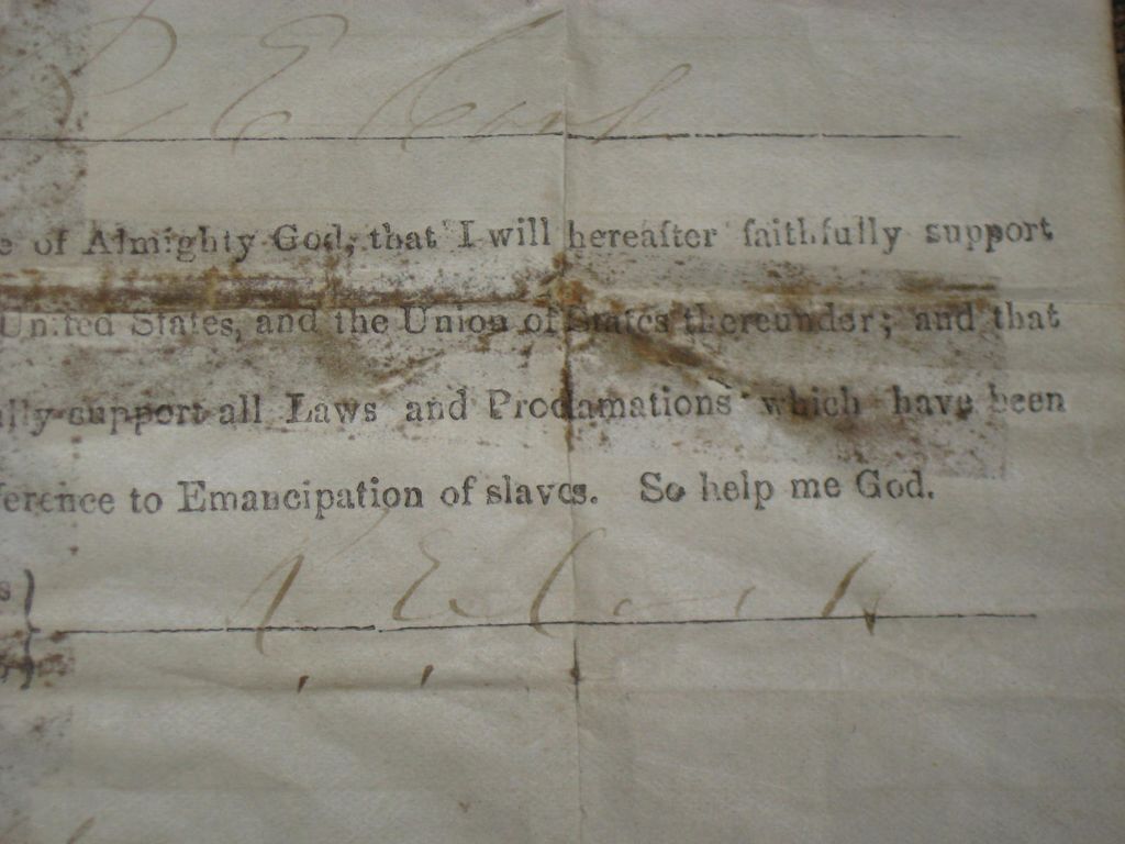 Civil War Oath Of Amnesty Document Alabama Civil War Civil War Oath Of Amnesty Document Alabama Civil War
