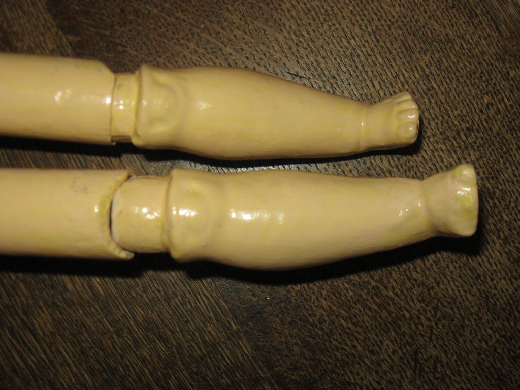 Antique Composition & Wood Doll Body Antique Composition & Wood Doll Body