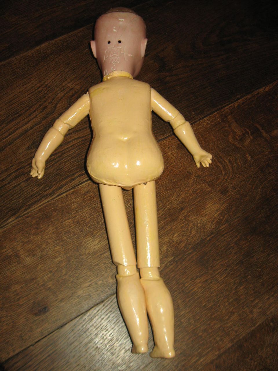 Antique Composition & Wood Doll Body Antique Composition & Wood Doll Body