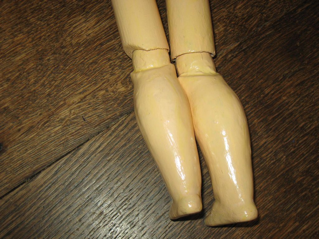 Antique Composition & Wood Doll Body Antique Composition & Wood Doll Body
