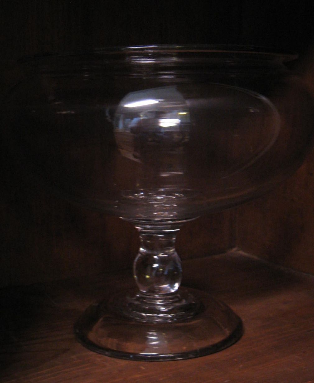 Pretty Antique Victorian Blown Glass Fish Bowl or Compote Pretty Antique Victorian Blown Glass Fish Bowl or Compote