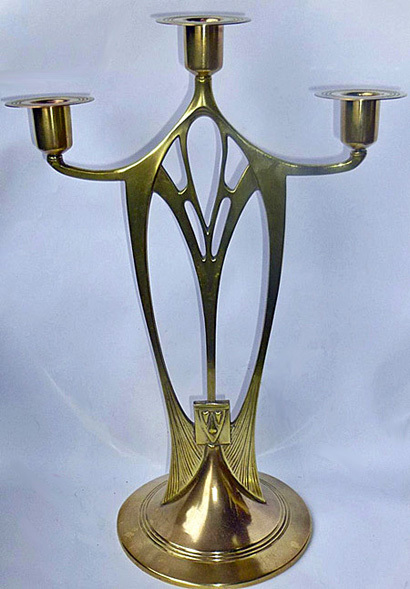 Set of 4 WMF Jugendstil Secessionist Art Nouveau Candelabra, Germany C.1900. Set of 4 WMF Jugendstil Secessionist Art Nouveau Candelabra, Germany C.1900.