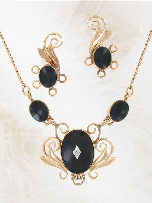 Onyx & Diamond Demi-Parure Onyx & Diamond Demi-Parure