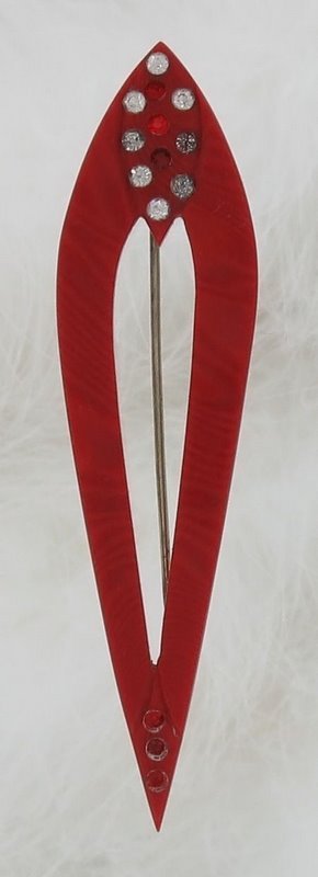 Art Deco Red Rhinestone Pin Art Deco Red Rhinestone Pin