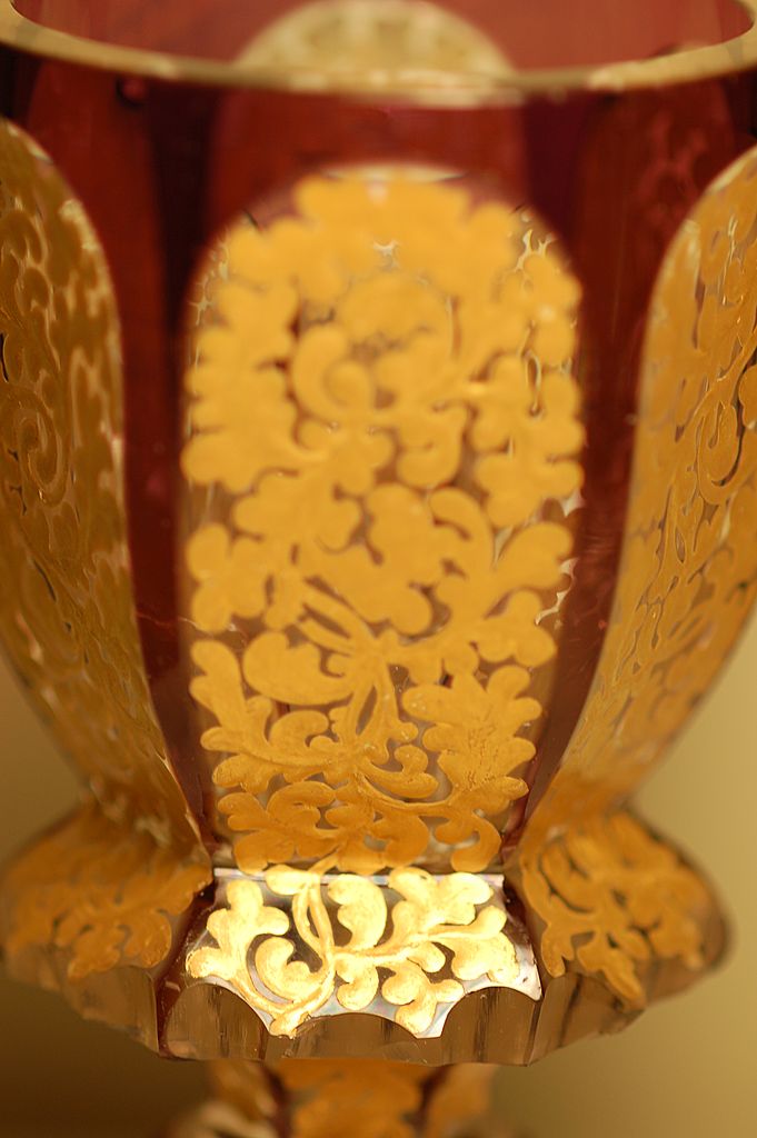 C:1840 Biedermeier Period Very Rare Bohemian glass chalice Pre Moser C:1840 Biedermeier Period Very Rare Bohemian glass chalice Pre Moser