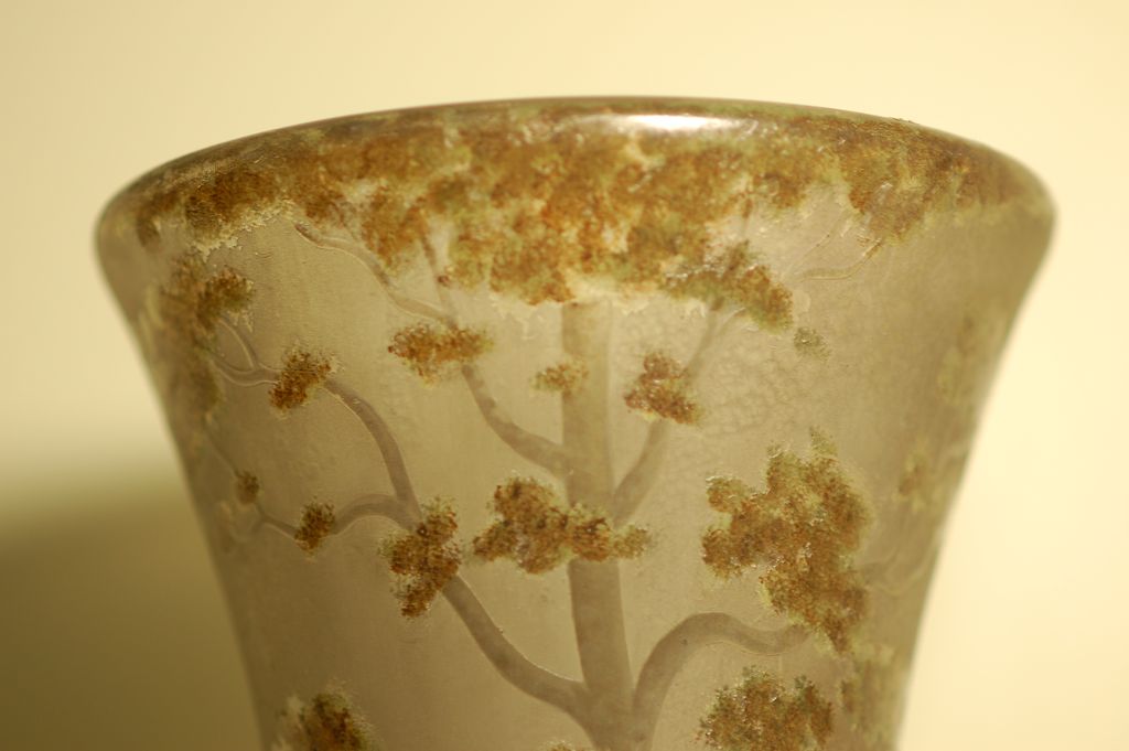 Muller Freres Luneville Monumental French Cameo glass vase C:1910 Muller Freres Luneville Monumental French Cameo glass vase C:1910