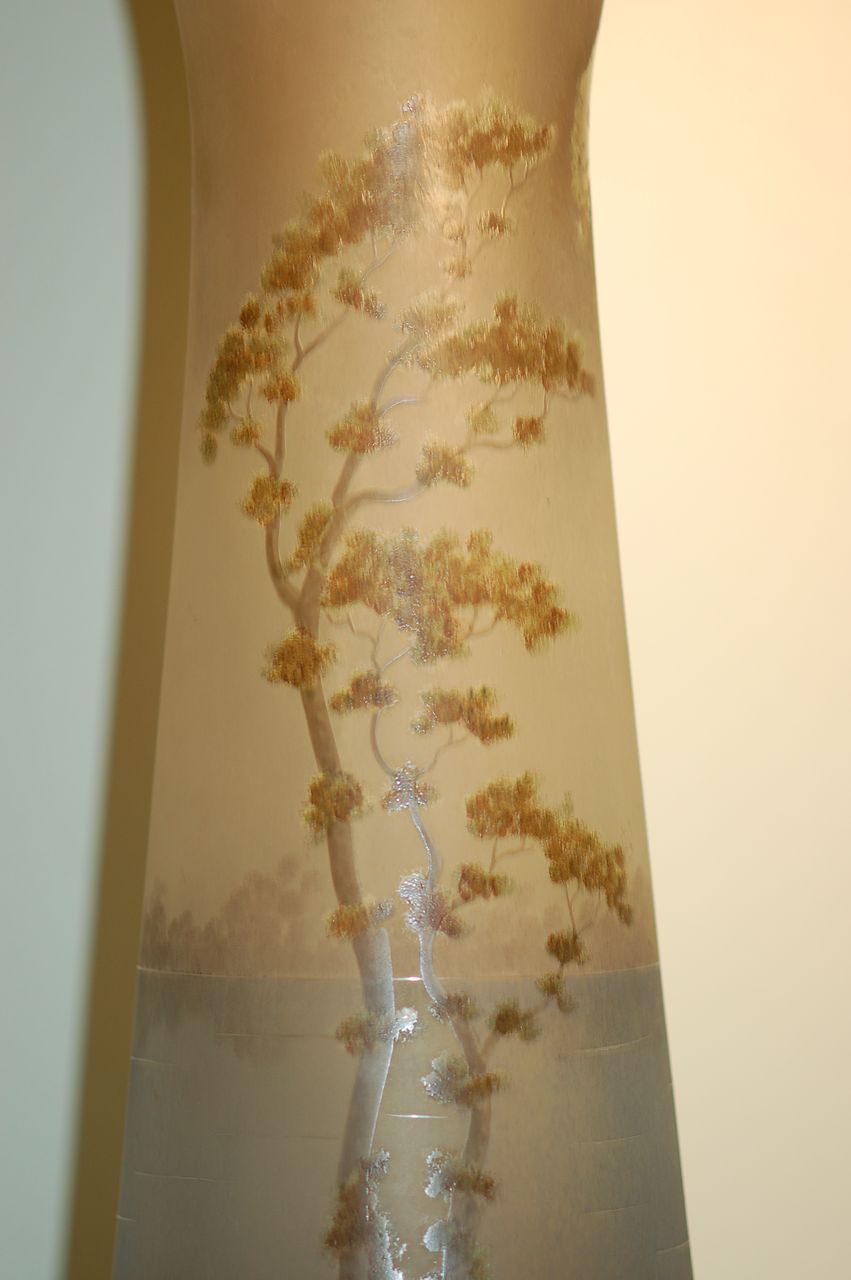Muller Freres Luneville Monumental French Cameo glass vase C:1910 Muller Freres Luneville Monumental French Cameo glass vase C:1910