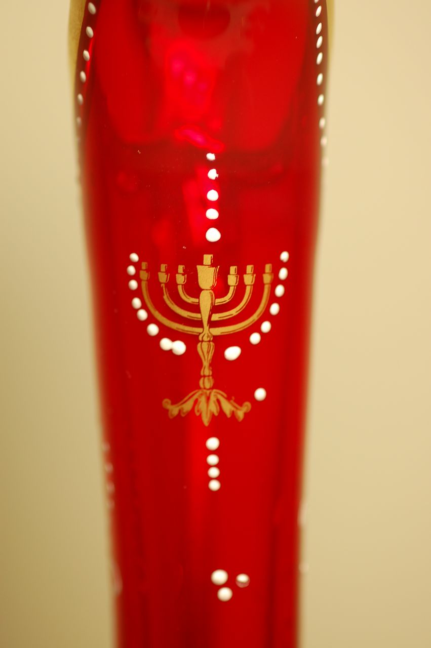 Moser Bohemian Glass 7-piece Judaic Set C:1900 Moser Bohemian Glass 7-piece Judaic Set C:1900