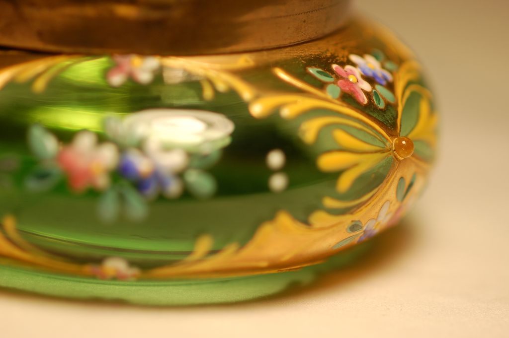 C:1885 Ornate Moser Bohemian jeweled glass box C:1885 Ornate Moser Bohemian jeweled glass box