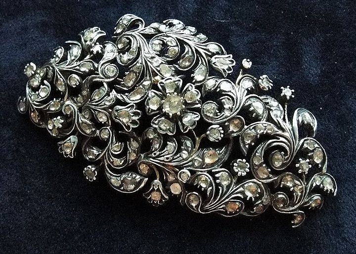 Rare 18th Century Georgian Diamond Set Demi Parure - Austrian Rare 18th Century Georgian Diamond Set Demi Parure - Austrian