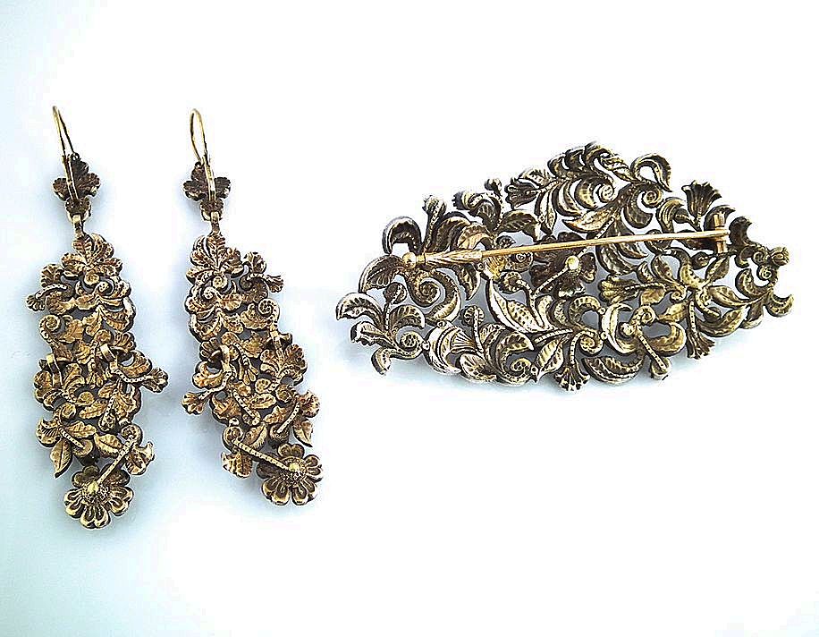 Rare 18th Century Georgian Diamond Set Demi Parure - Austrian Rare 18th Century Georgian Diamond Set Demi Parure - Austrian