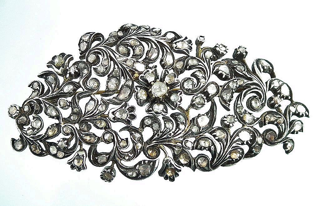 Rare 18th Century Georgian Diamond Set Demi Parure - Austrian Rare 18th Century Georgian Diamond Set Demi Parure - Austrian
