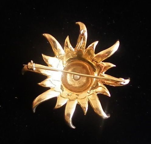 Victorian Sun Burst Brooch/Pendant - 14K Victorian Sun Burst Brooch/Pendant - 14K