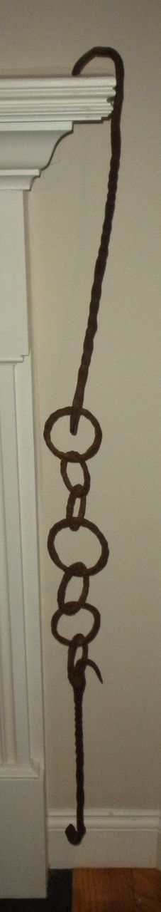 Rare 18th C Chain Trammel for Fireplace Hearth Cooking Rare 18th C Chain Trammel for Fireplace Hearth Cooking