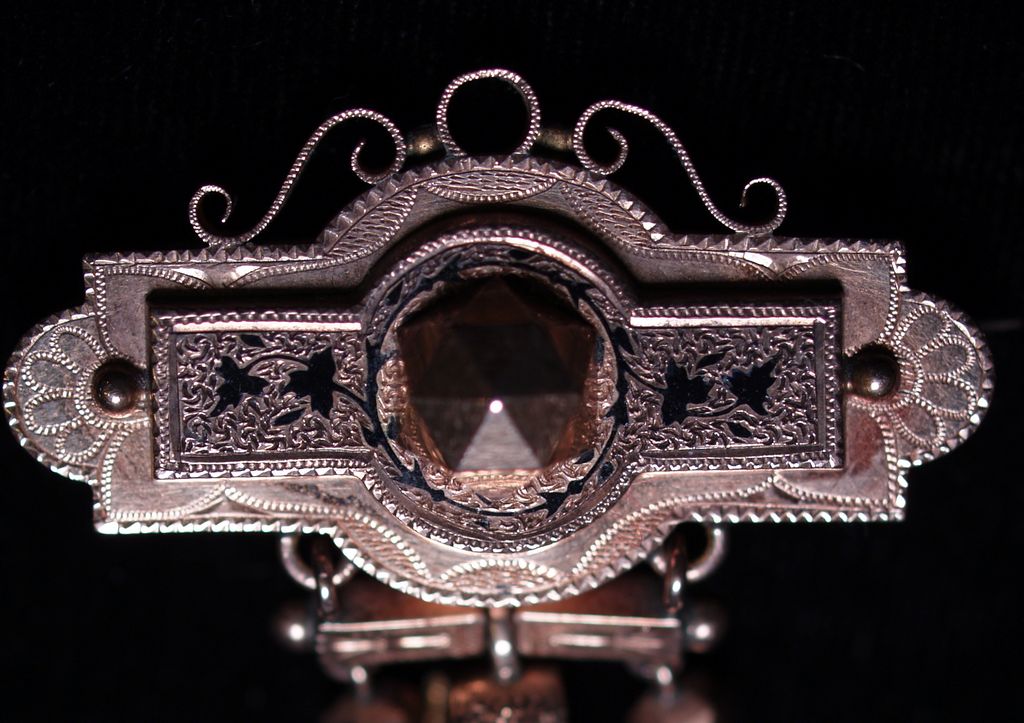 Taille d' Epergne 14 Karat Gold Chatelaine/Watch Fob Pin/Brooch c1870 Taille d' Epergne 14 Karat Gold Chatelaine/Watch Fob Pin/Brooch c1870