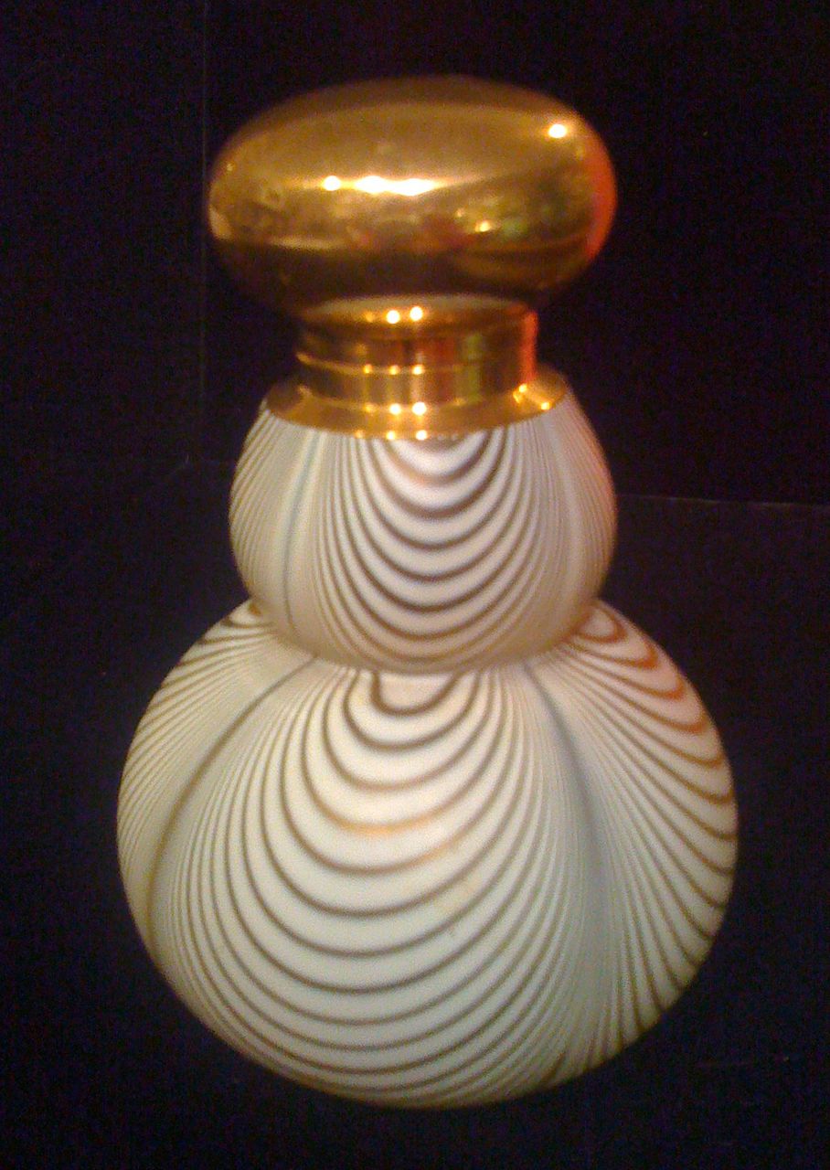 Pulled Feather Art Glass Ink Well/Pot Pulled Feather Art Glass Ink Well/Pot