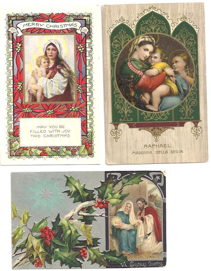 LOT Religious Post Cards~Madonna and Child~Nativity~1914 LOT Religious Post Cards~Madonna and Child~Nativity~1914