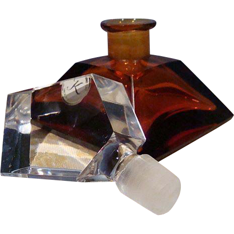 Perfume Bottle Lead Crystal Ground Stopper West Germany Perfume Bottle Lead Crystal Ground Stopper West Germany