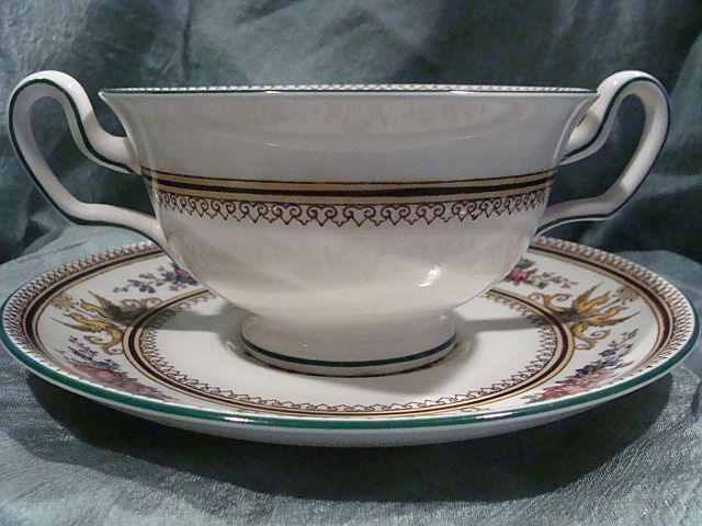 Wedgwood Cream Soup and Saucer~Columbia Ivory Circa 1925 Wedgwood Cream Soup and Saucer~Columbia Ivory Circa 1925