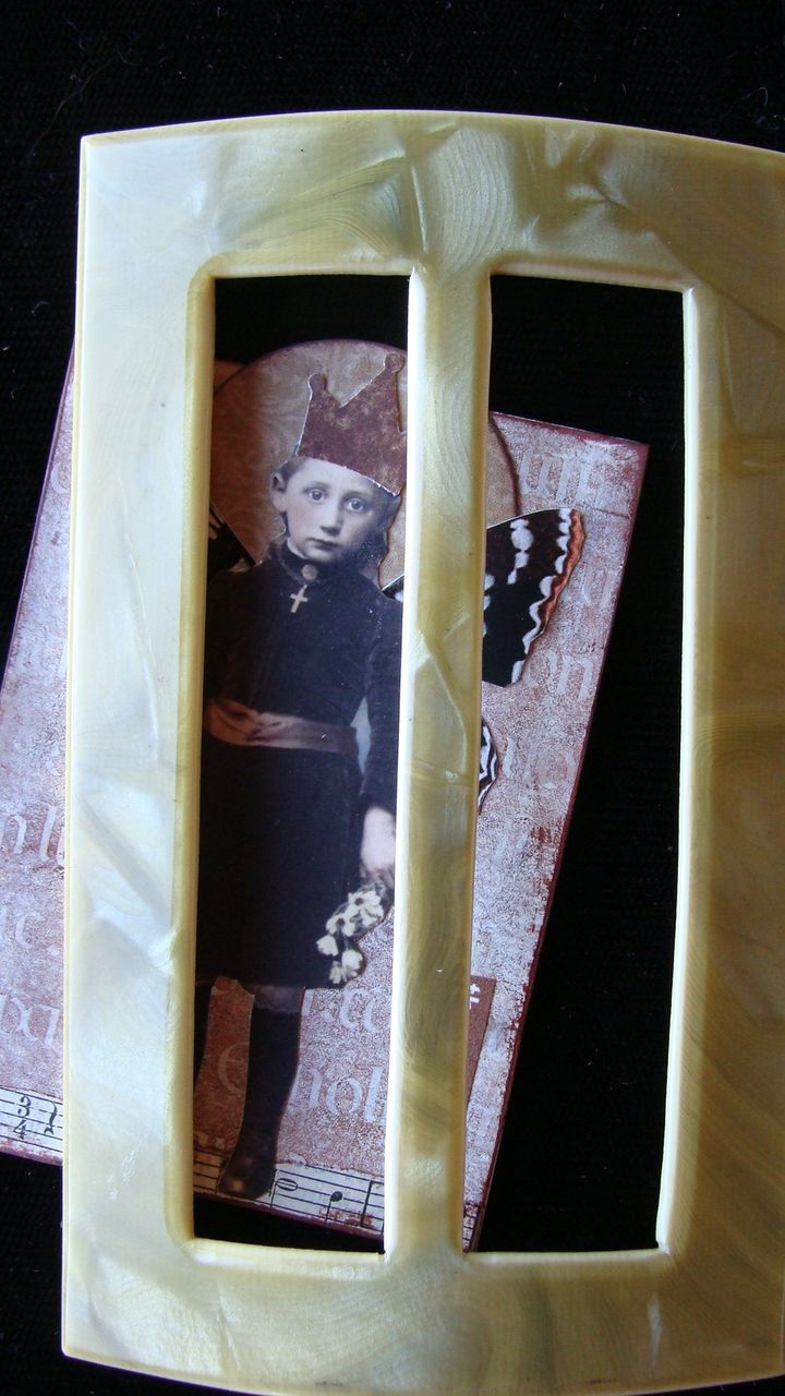HUGE Celluloid Ladies Dress Buckle~Ivory Colored Plastic HUGE Celluloid Ladies Dress Buckle~Ivory Colored Plastic