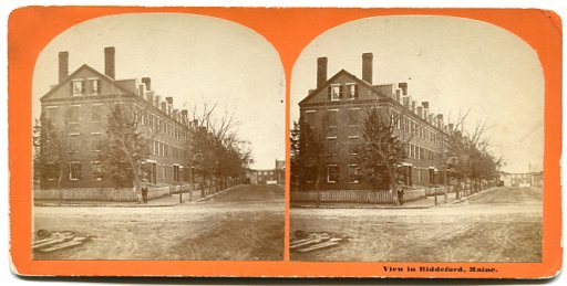 Biddeford, Maine Apartment Block Stereoview by Cole Biddeford, Maine Apartment Block Stereoview by Cole