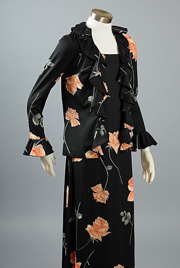 1970s Jersey Maxi Dress & Jacket *Sm 1970s Jersey Maxi Dress & Jacket *Sm