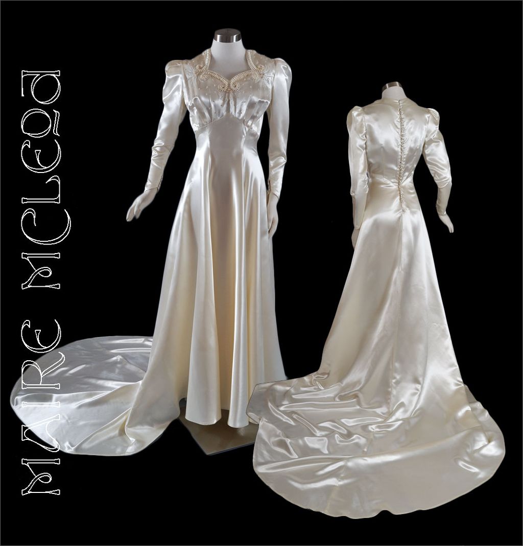 1940s Wedding Dresses Long